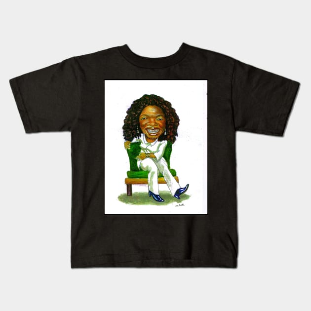 Oprah Kids T-Shirt by ArtMagician